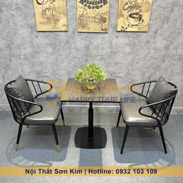 Ghế VARIO có tay kết hợp với bàn café Sơn Kim BGC242