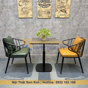 Ghế VARIO có tay kết hợp với bàn café Sơn Kim BGC242