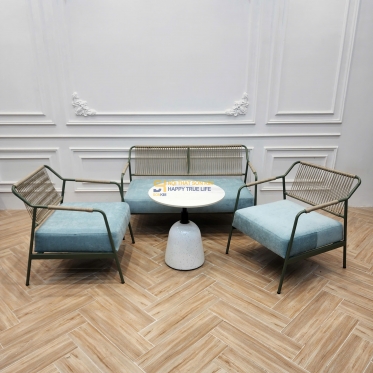 BỘ BÀN GHẾ SOFA ĐAN DÂY BGC374