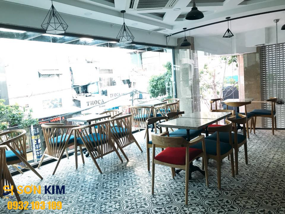 bàn ghế cà phê dự án quán cà phê Marina coffee