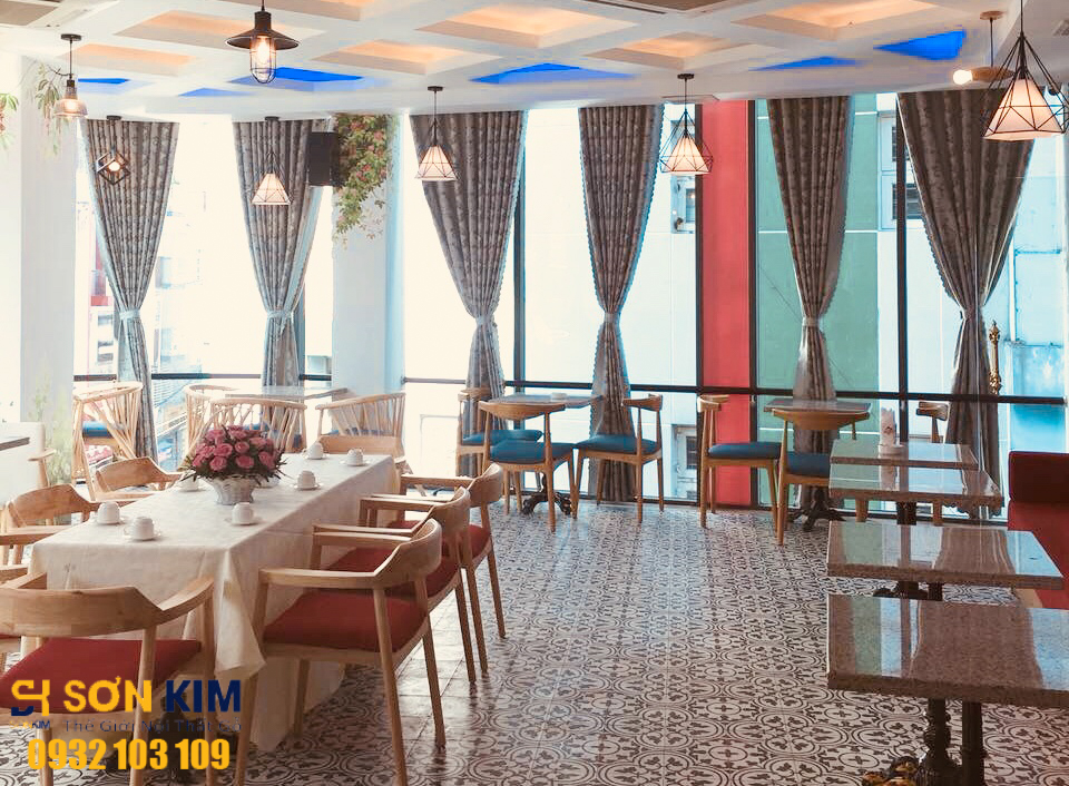 bàn ghế cà phê dự án quán cà phê Marina coffee