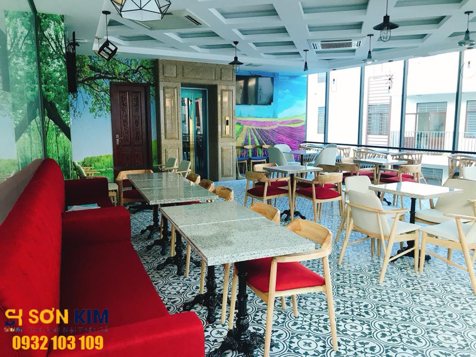 bàn ghế cà phê dự án quán cà phê Marina coffee