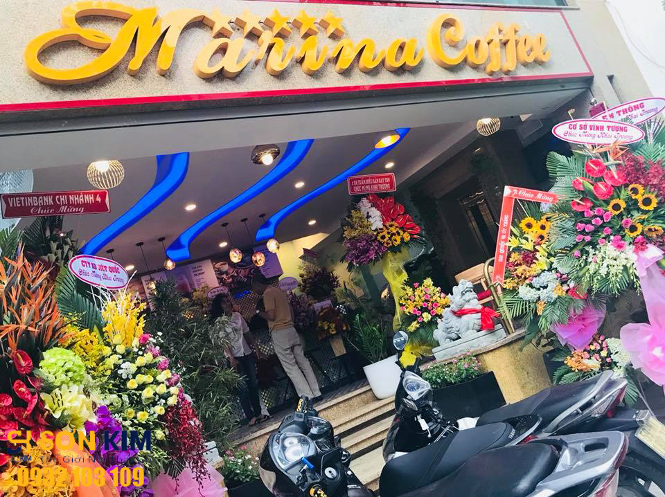 bàn ghế cà phê dự án quán cà phê Marina coffee
