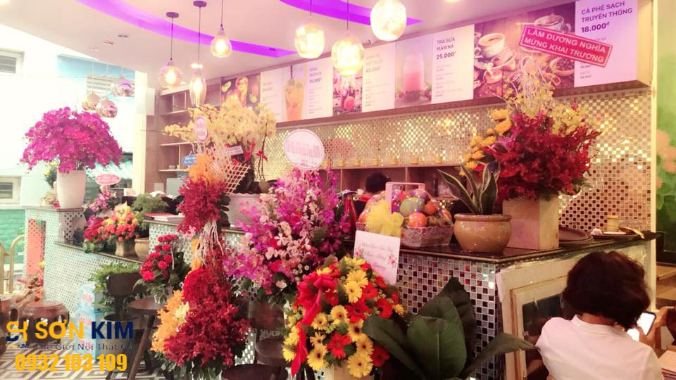 bàn ghế cà phê dự án quán cà phê Marina coffee