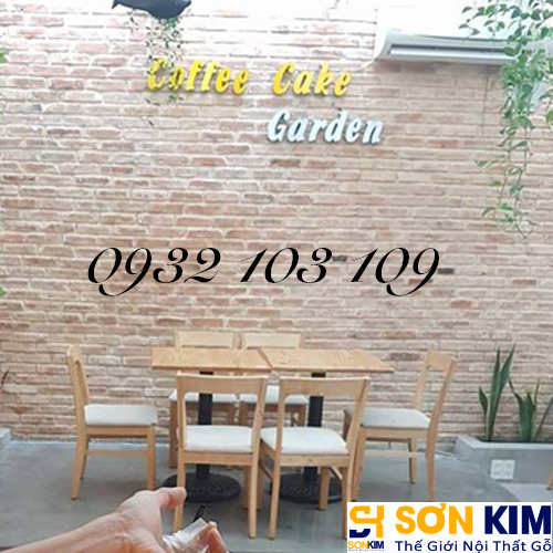 Hình 10: Bàn ghế cafe tại quán Cake Garden Coffee