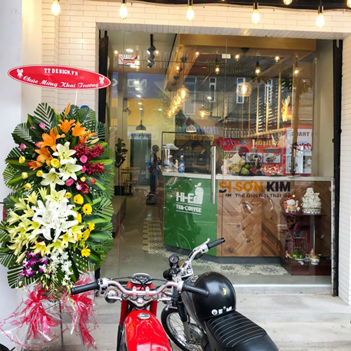 bàn ghế trà sữa tại quán Hi-en