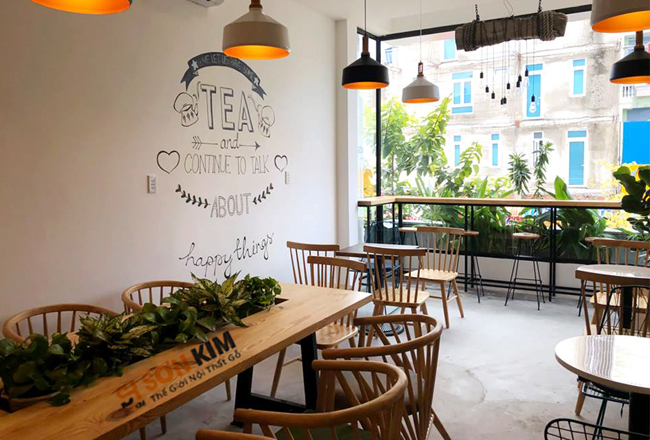 bàn ghế quán trà sữa