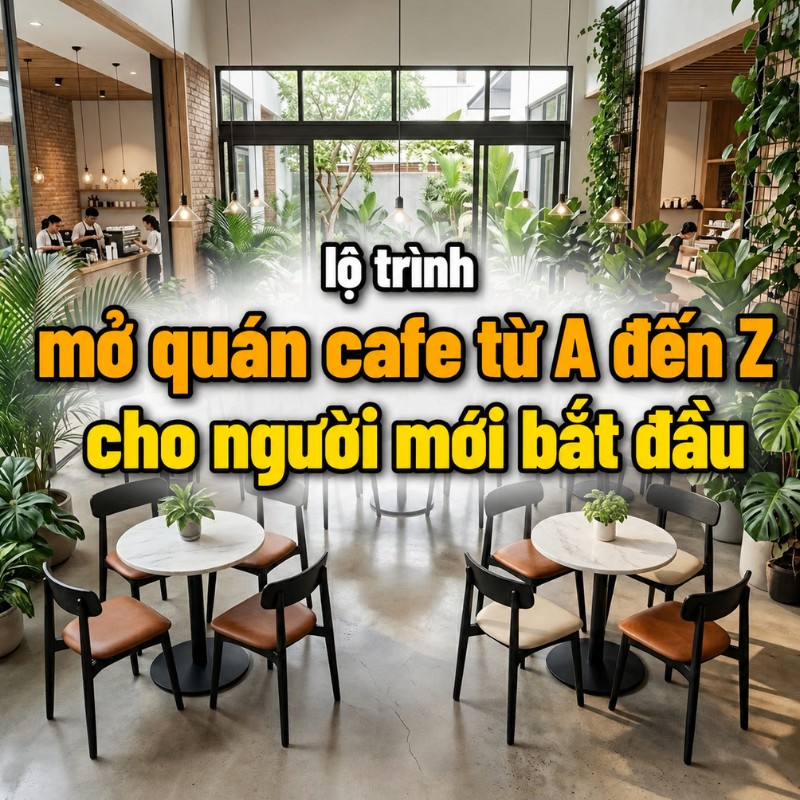 lộ trình mở quán cafe từ A đến Z cho người mới bắt đầu