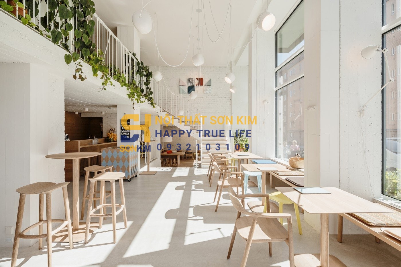 nội thất quán cafe phong cách minimalist tối giản