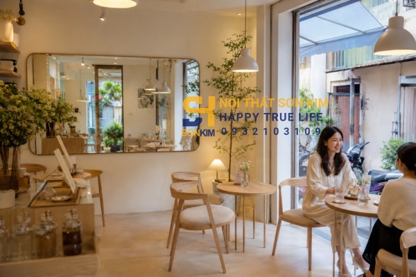 decor quán cafe nhỏ dưới 40m2 bố trí bàn ghế tối ưu diện tích