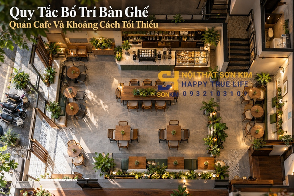 Quy tắc bố trí bàn ghế quán cafe và khoảng cách tối thiểu