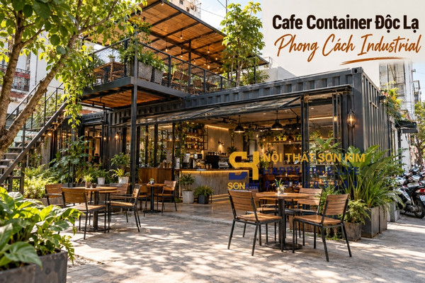Cafe container độc lạ phong cách industrial