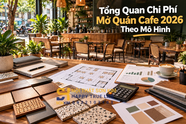 Tổng quan chi phí mở quán cafe 2026 theo mô hình