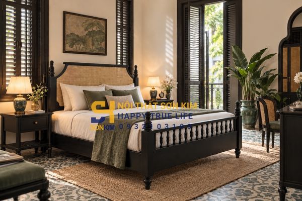 Giá giường Indochine 2026 - Bảng giá chi tiết theo chất liệu gỗ sồi Nga, tần bì, sơn đen