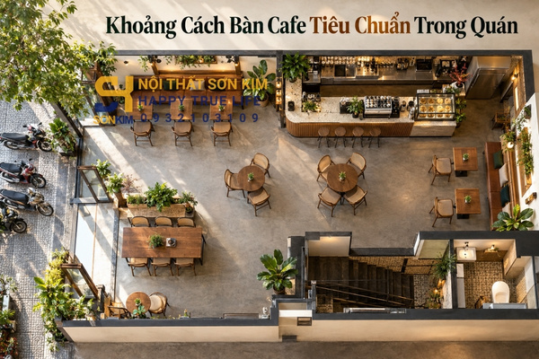 khoảng cách bàn cafe tiêu chuẩn trong quán