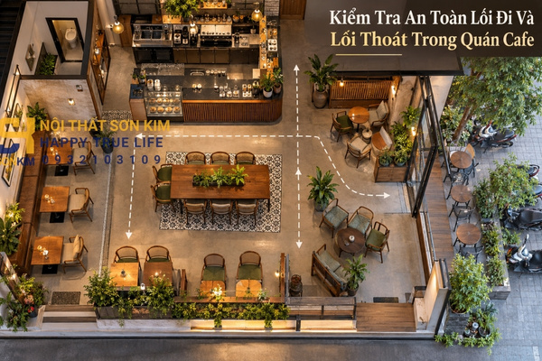 kiểm tra an toàn lối đi và lối thoát trong quán cafe