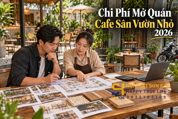 Chi phí mở quán cafe sân vườn nhỏ 2026