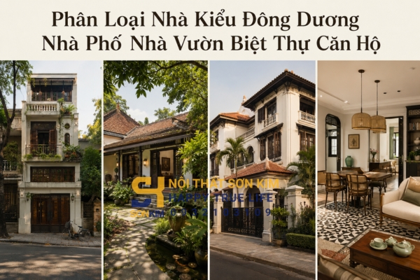 Phân loại nhà kiểu Đông Dương nhà phố nhà vườn biệt thự căn hộ