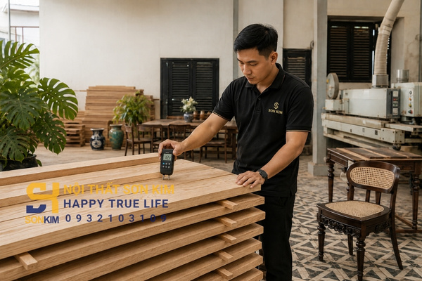 Quy trình sấy gỗ tần bì đạt độ ẩm tiêu chuẩn làm nội thất