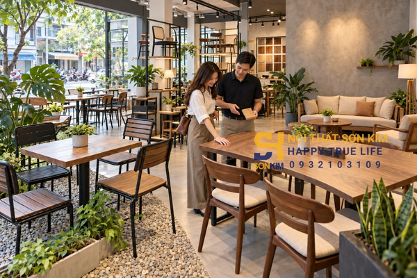 gợi ý bàn ghế nội thất theo từng mô hình quán cà phê