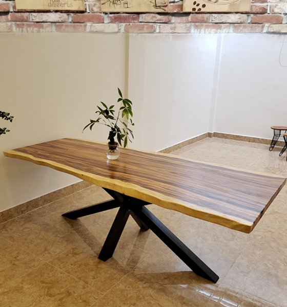 bàn cafe mặt dài chân sắt