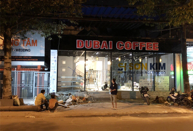 dự án bàn ghế quán cafe đang trong giai đoạn thi công