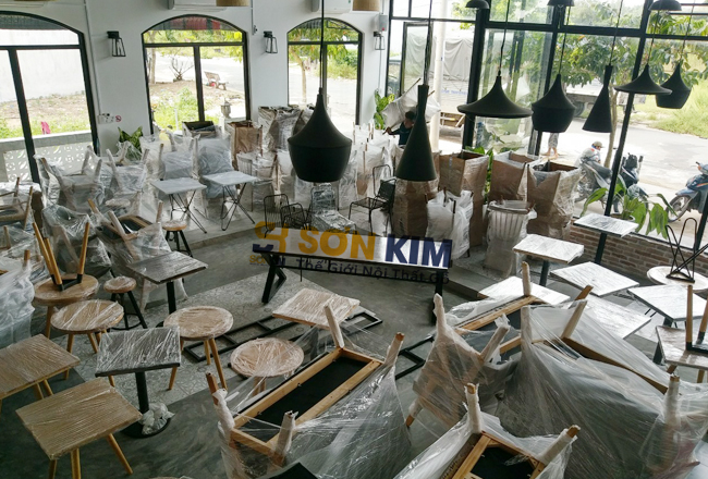 bàn ghế cafe royal