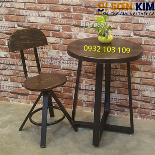ban ghe cafe vintage bgc31