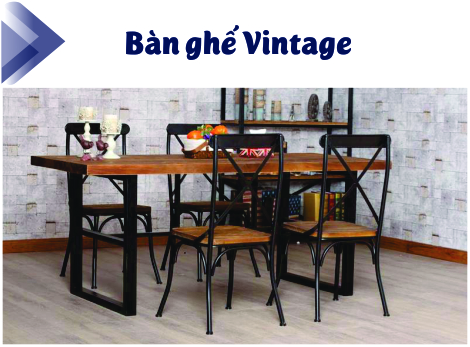 Bàn Ghế Vintage Chất Lượng Cao Giá Rẻ Tại TPHCM 1