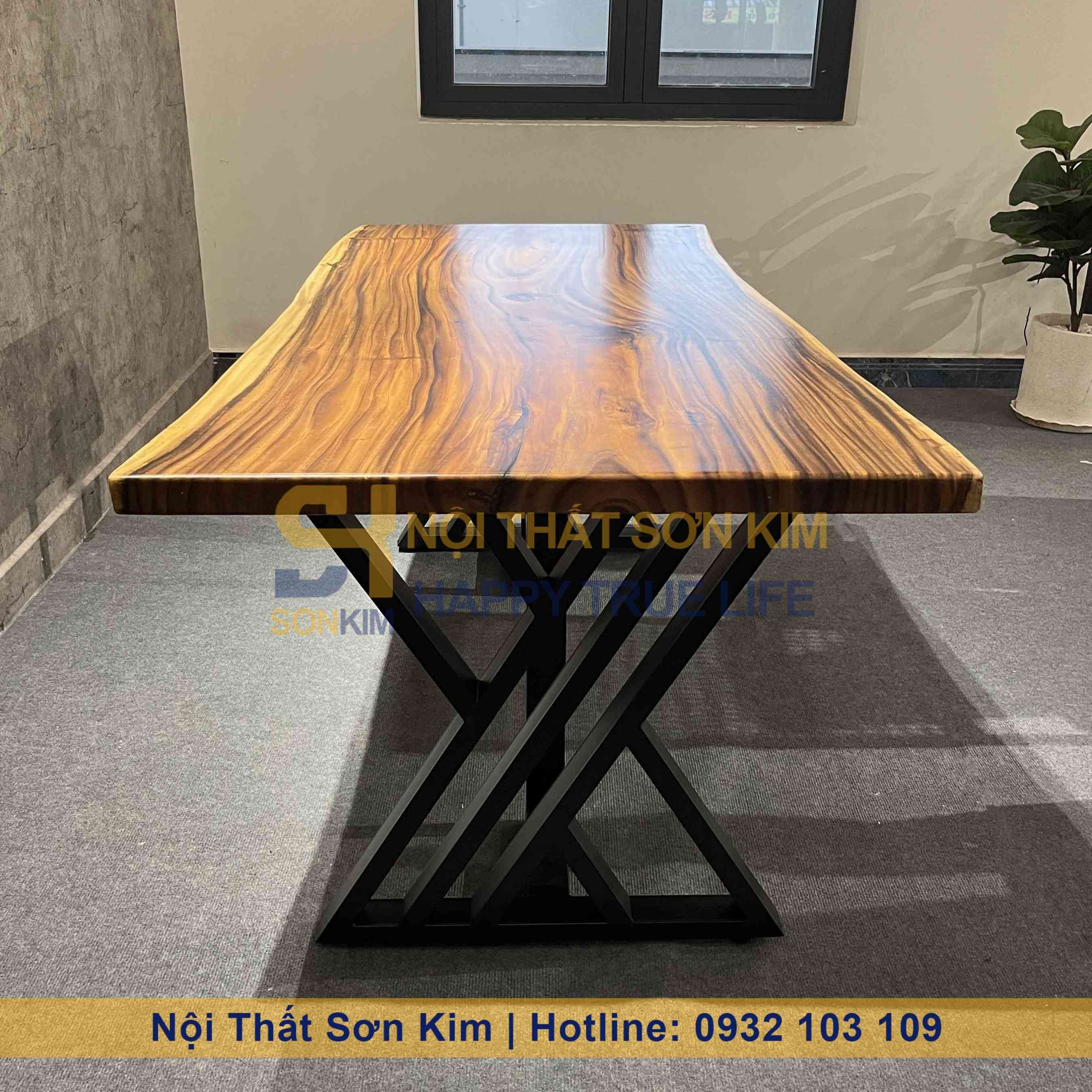 Bàn Ăn Gỗ Me Tây Nguyên Tấm BC70