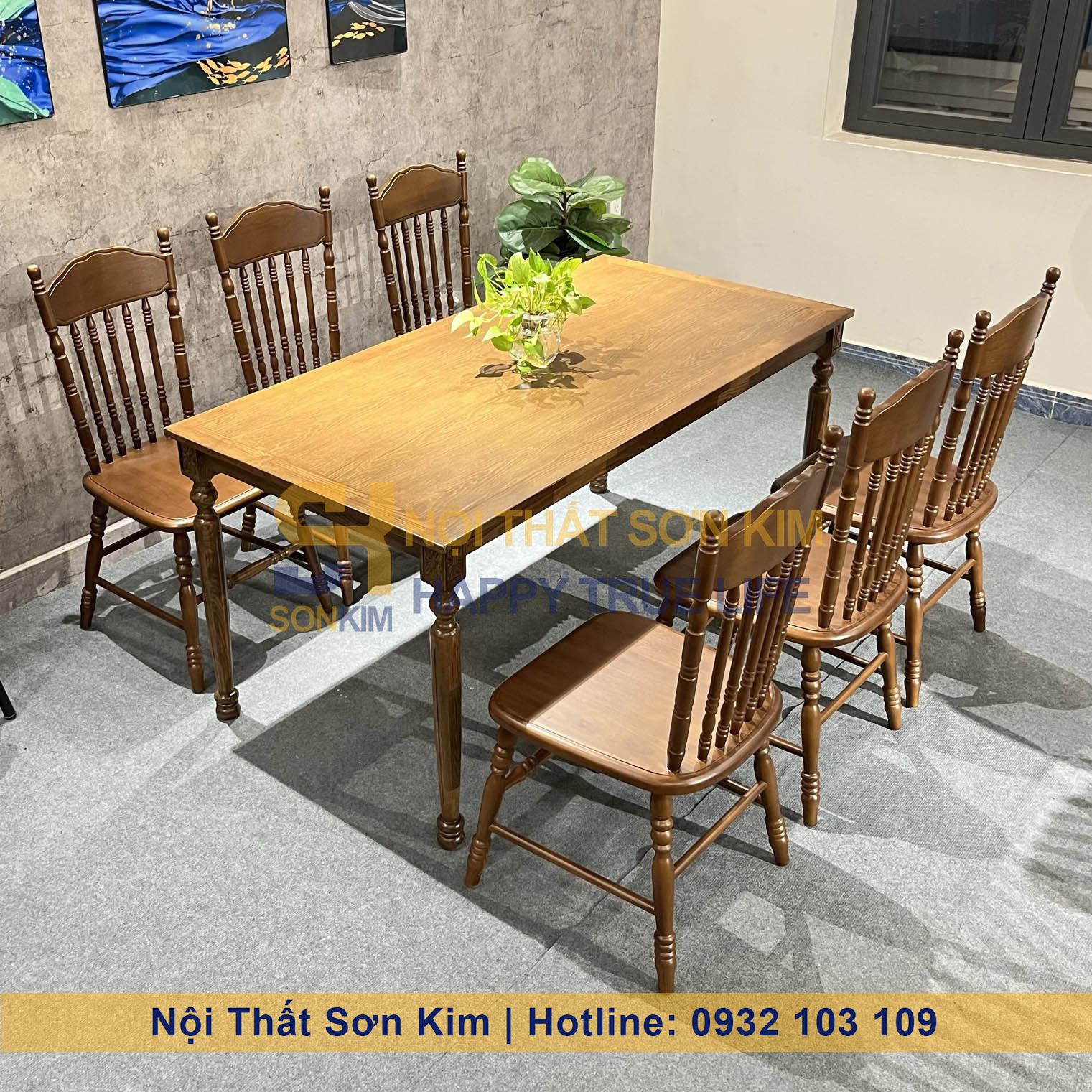 Bàn Ăn Louis Và Ghế Amish BGA40