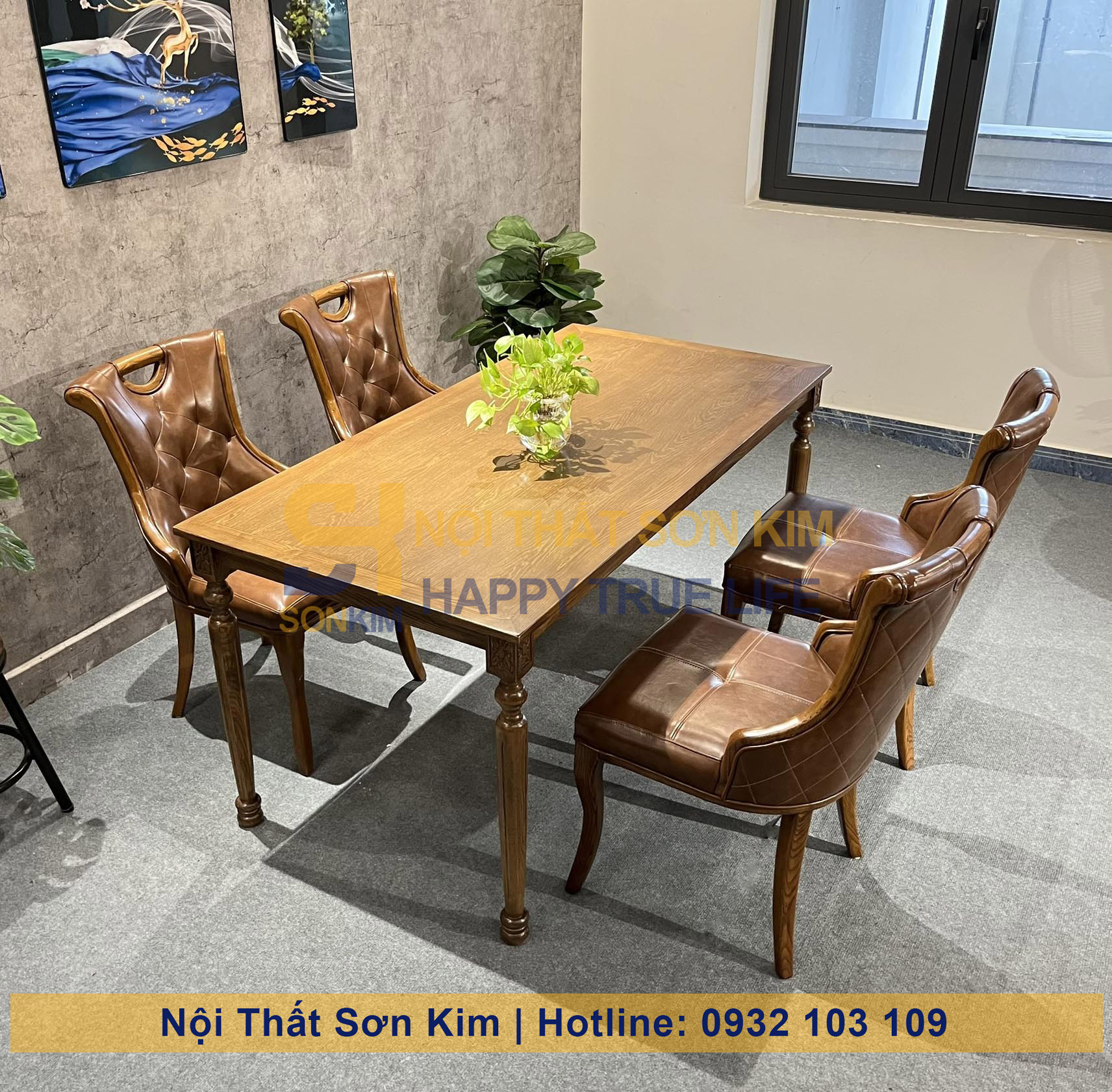 Bàn Ăn Louis Và Ghế Ăn Phòng VIP BGA43