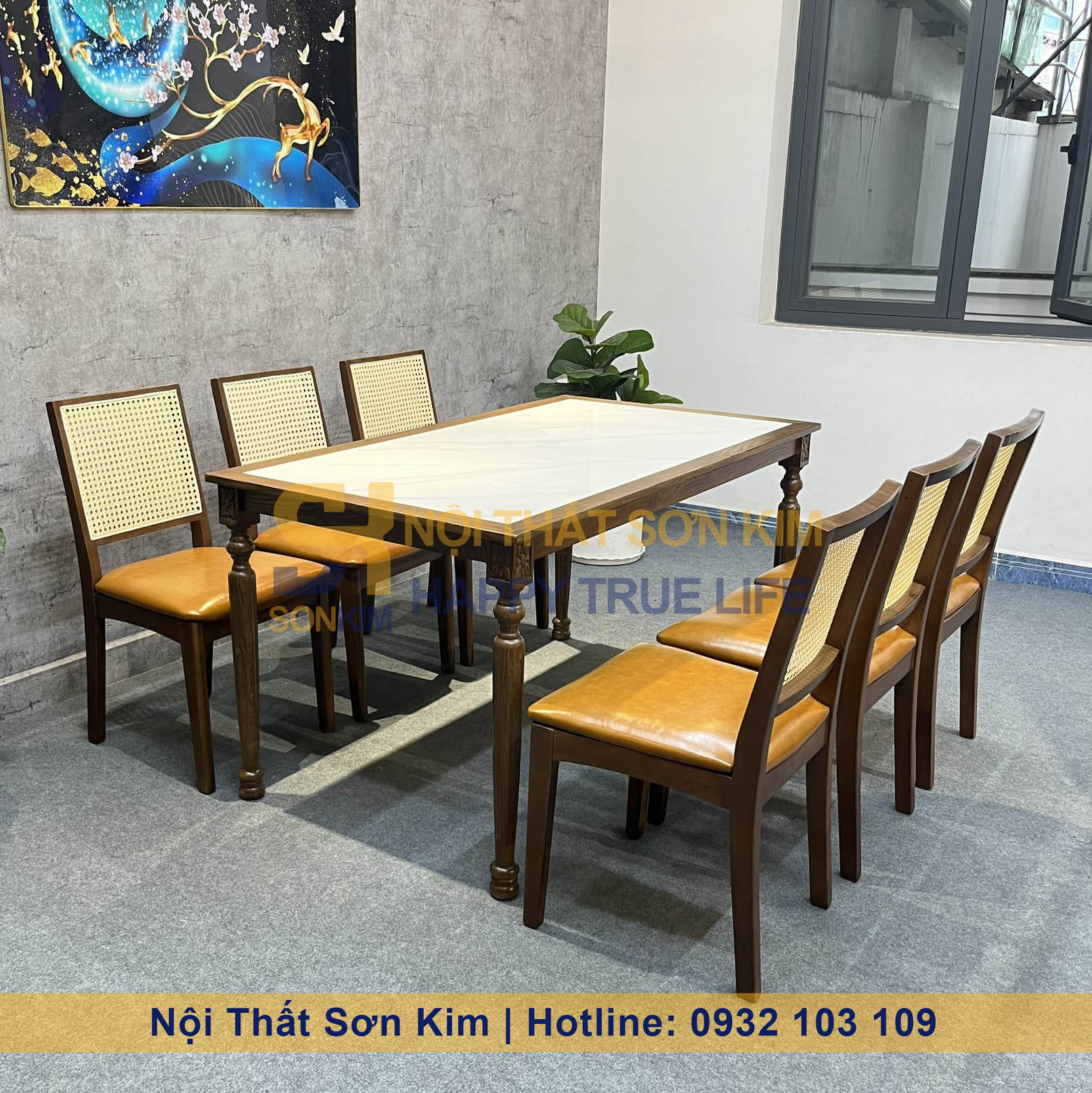 Bàn Ăn Louis Và Ghế Mila BGA42