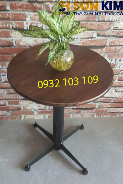 ban cafe bc04 mặt gỗ tự nhiên