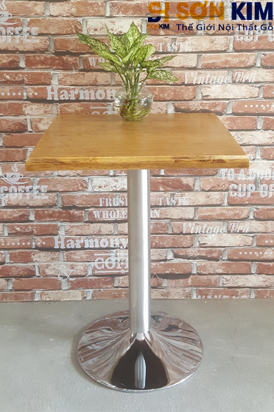 Bàn gỗ cafe bc13 chân sắt