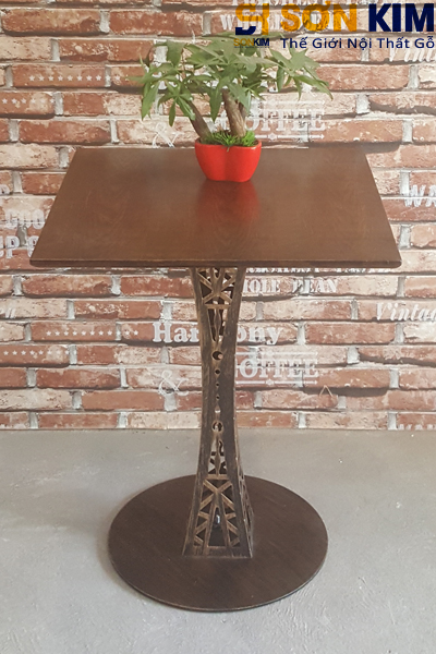 Mẫu bàn cafe gỗ khung sắt bc14