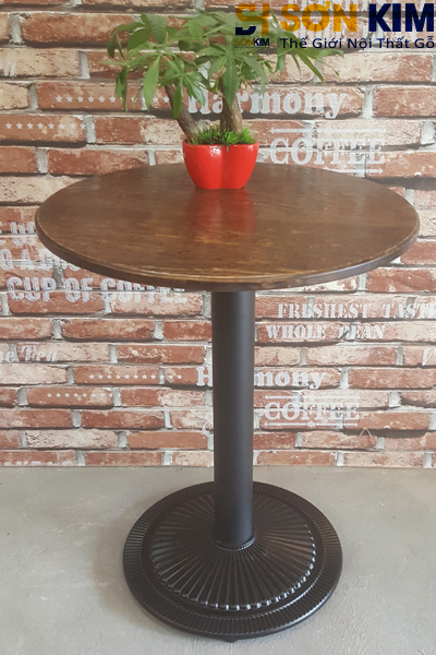 Bàn cafe bc16 trụ tròn chân sắt