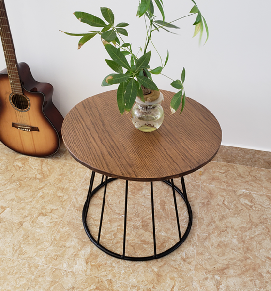 Bàn Cafe Ban Công Gỗ Mặt Tròn BC35