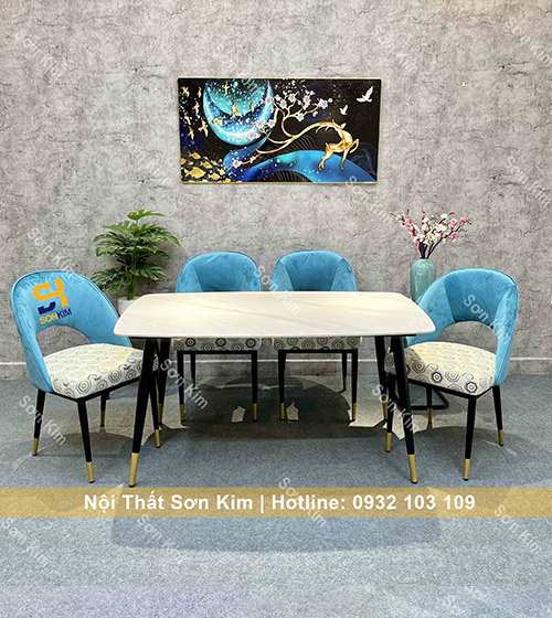 Bộ bàn ghế ăn chân côn kết hợp ghế colin BGD40 sang trọng và hiện đại