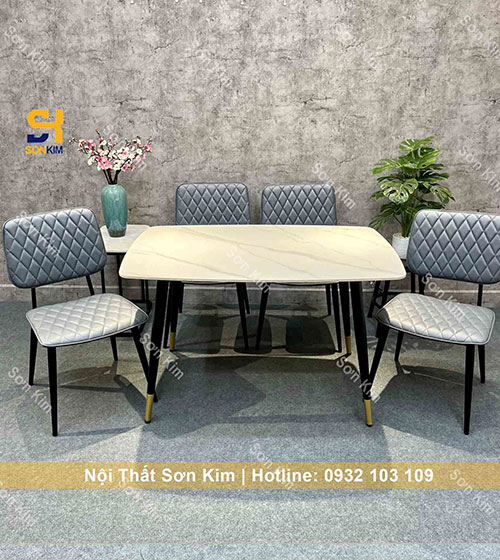 Bàn ghế ăn Copine BGD53 bọc da cao cấp và hiện đại