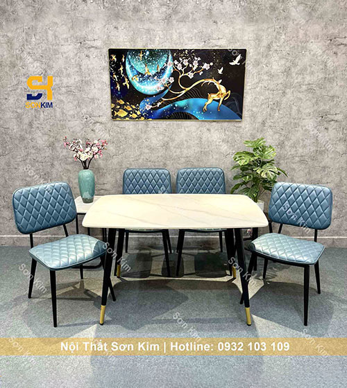 Bàn ghế ăn Copine BGD54 bọc da cao cấp và hiện đại