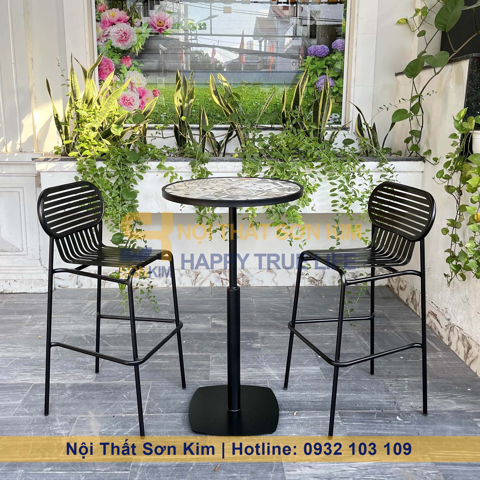 Bàn Ghế Bar Sắt LA 25 BGC244