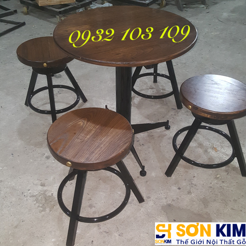 bo ban ghe cafe chan sat