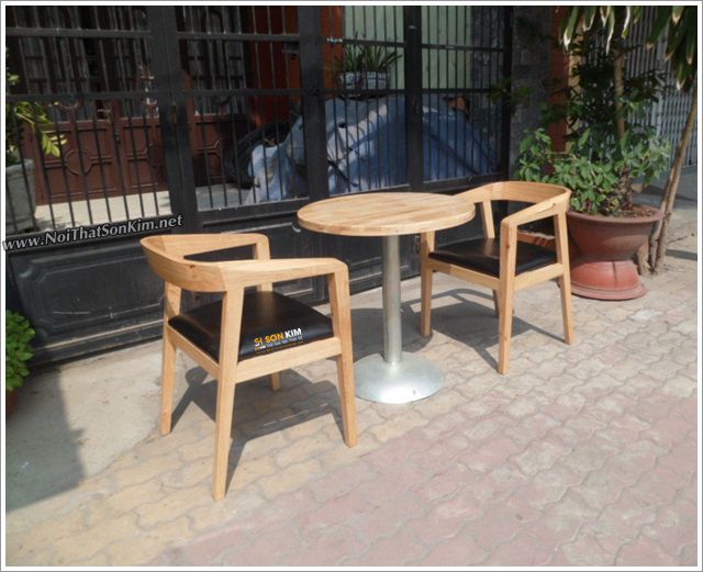 bo ban ghe quan cafe ngoai troi