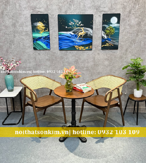 Bàn ghế cafe gỗ BGC172 bàn ghế cafe vintage