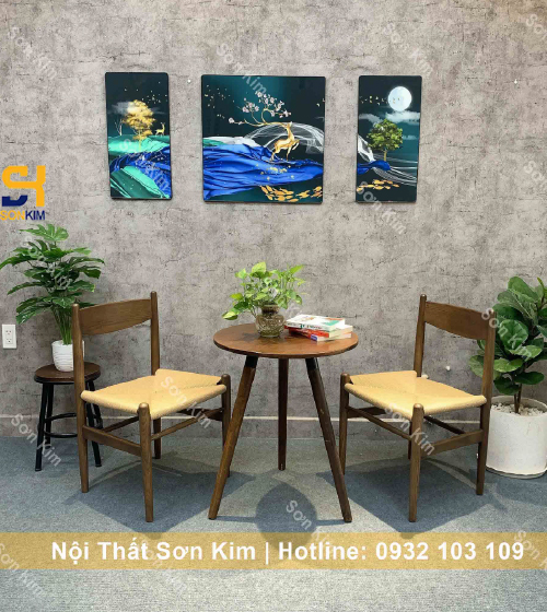 Bàn ghế cafe BGC180 bàn cafe gỗ đẹp bàn ghế quán cafe nhỏ