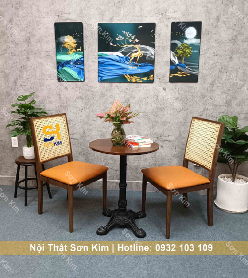 Bàn ghế cafe BGC181 bàn cafe gỗ đẹp