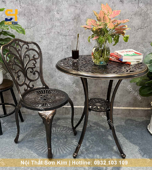 Bàn ghế cafe BGC193 mẫu bàn ghế cafe khung sắt đẹp nhất