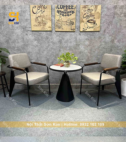 Bàn ghế cafe BGC196 ghế Napa sang trọng, đẳng cấp