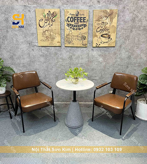 Bàn ghế cafe BGC198 ghế Napa sang trọng và đẳng cấp